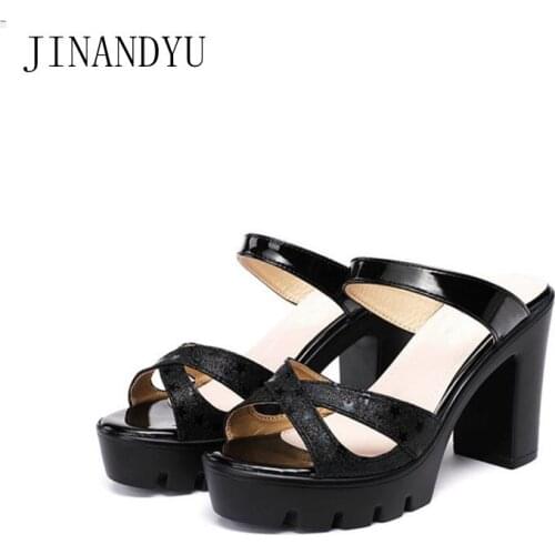 Summer Platform Sandals Women Shoes High Heel Big Size 43 Bling Bling Party Slippers for Women Platforms Fashion Sexy Sandals