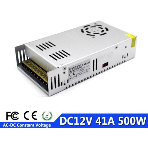 DC12V Power Supply Switch 12V 24V 30V 36V 48V 60V 500W Transformer AC110V 220v AC-DC 15V 18V 13.8V 32V 42V SMPS for Led Light