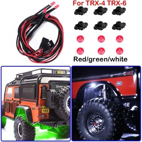 DJ LED1:10 TRX4 RC car parts chassis lights, defender G500 Mustang k5 Trx6 g63 wheel eyebrow lights multi-color options