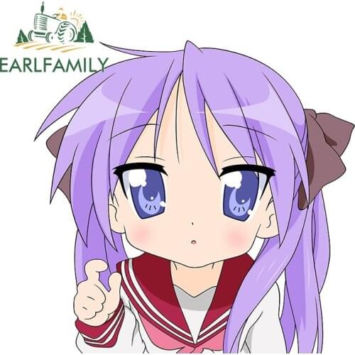 EARLFAMILY 13cm x 9.3cm for Shy Kagami Car Sticker Auto Decal DIY Motorcycle Helmet Waterproof 3D JDM Window Trunk Assessoires