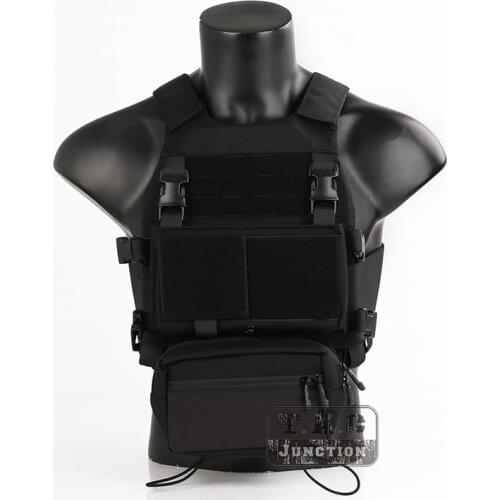 Emerson Tactical FCS Slicker Plate Carrier SS Style Multi-Purpose Vest Elastic Cummerbund Sack Pouch Micro Fight Chassis Black