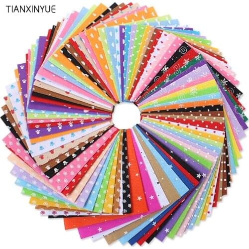TIANXINYUE 15*15cm Felt fabric 100% Polyester Nonwoven 1mm thick Felt Fabric DIY Cloth For Flower&Animal Toy Felts