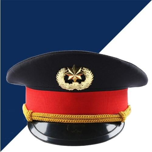 Big Brimmed Security Hats Etiquette Cap For A Guard Honour TV Flim Band Show Hallowmas Cosplay