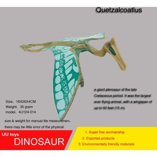 Hot toys Jurassic Quetzalcoatlus Pterosauria Plastic Dinosaur Toys Model Action Figures Boys Gift toys for children
