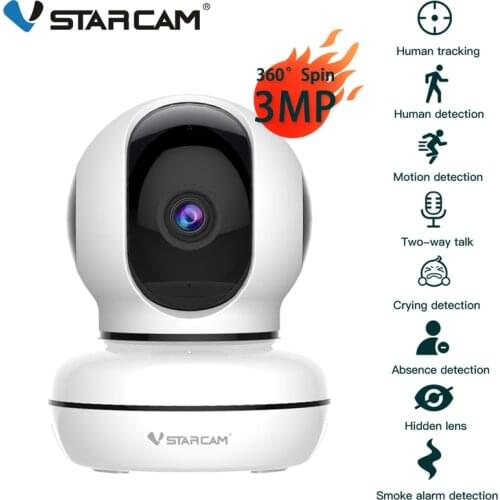 Vstarcam 3MP HD IP Camera C46S Wifi Wireless CCTV Two-Way Talk Camera Mobile Human Detection IR Night Vision Baby Monitor Camera