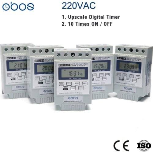 KG316T 220V 50/60Hz 25A digital timer 220V timer with 10 times on/off per day time set range 1min-168H free shipping low price