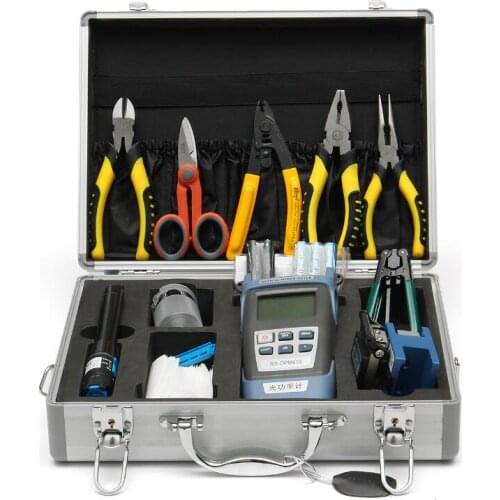 FTTH Optical Fiber Splicing Tool Box Cleaver Fiber Optic Toolkit