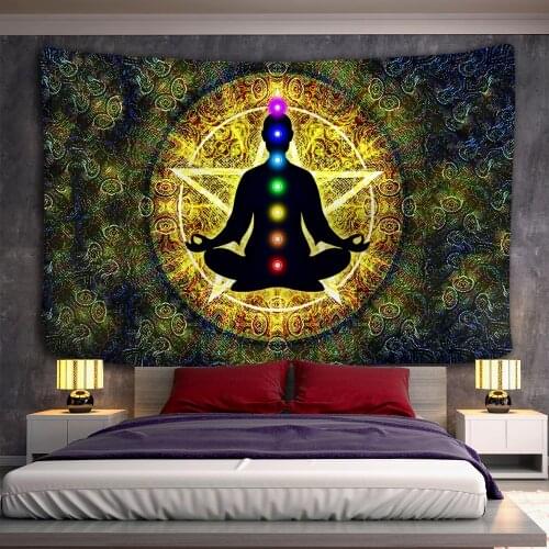 Witchcraft psychedelic scene home decor tapestry bohemian decoration wall hanging hippie bedroom bed sheet mandala sofa blanket