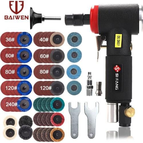 Mini Air Angle Die Grinder 1/4 inch & 1/8 inch Pneumatic Grinding Machine 90 Degree Polisher Mill Engraving Tool Set
