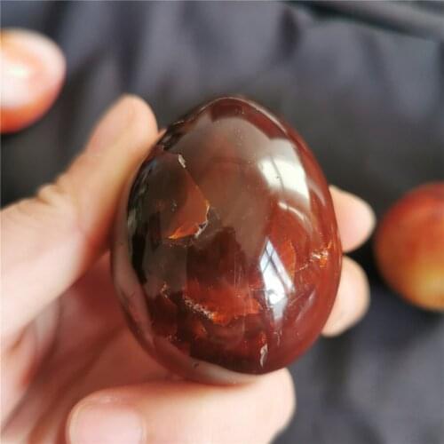 45-55mm 1pcs Natural Colorful Red Agate Egg Polished Quartz Crystal Healing stones