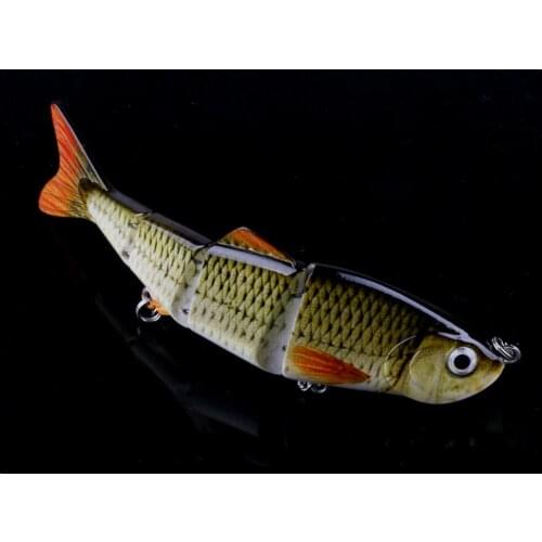 New 1pcs Jointed Fishing Lure Multi Segments Fishing Bait 12cm 16.8g Lifelike Baby Swimbait 3D Eyes Crankbait Fishing Wobblers