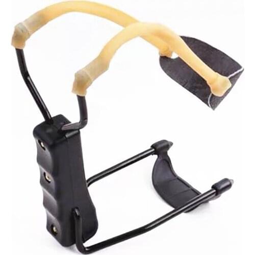 Hunting Slingshot High Quality Stainless Steel Catapult With Flat Rubber Band Outdoor Shooting Game Sling Shot Bow Arrow Tools