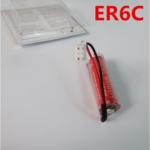Wholesales 10Pcs 100% Original NEW ER6C AA 3.6V 1800mAh PLC Lithium Battery With Plug ( F2-40BL FX2N-48MT ) Free Shipping