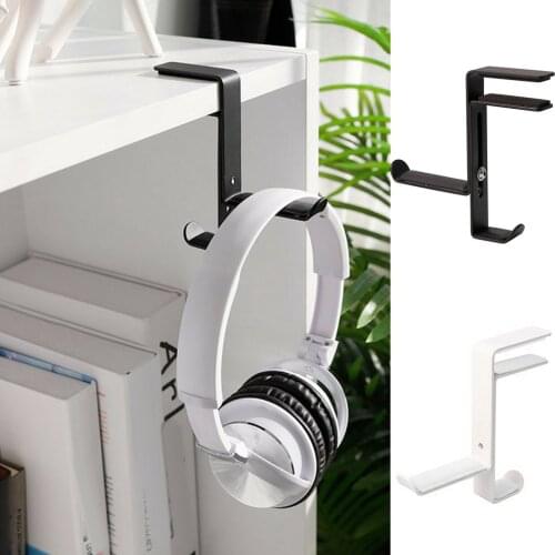 Headphone Holder Stand Universal Headphone Headset Hanger Wall Metal Hook Monitor Earphone Stand Headphones Stand Holder Clip