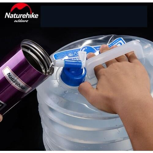 NatureHike Portable Outdoor Collapsible Water Container Folding Bucket Storage PE Food Grade Camping Foldable Water Bag
