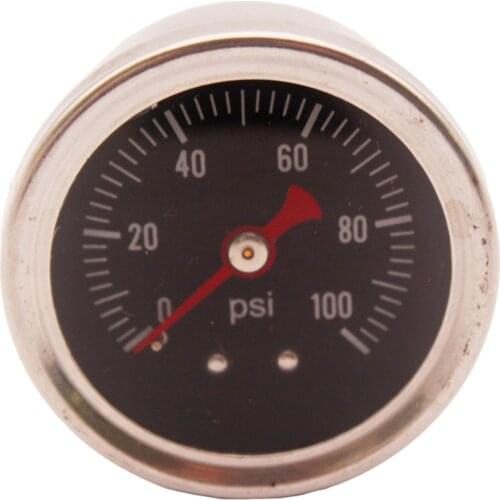 Fuel Pressure Regulator Gauge 1/8" NPT White Back 0-100 BAR/0-100 PSI