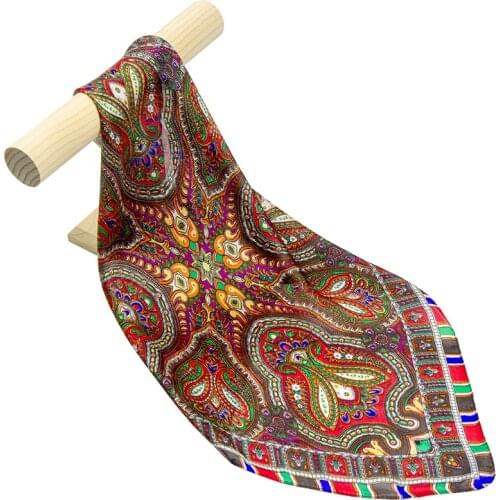 Natural Silk Scarf Women Bandana Female Paisley Hair Scarf for Women Silk Headband Fashion Womens Square Silk Head Scarf