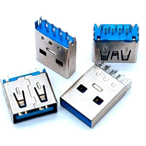 USB 3.0 A Type Male Plug Connector High-speed Data Transmission USB 3.0 Jack Charging Socket Soldering