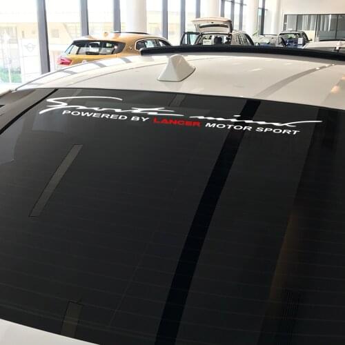 90*12CM Motor Sport Car Front Rear Windshield Decal Stickers For Mitsubishi Lancer 10 3 9 Viny Auto Decor Reflective Accessories