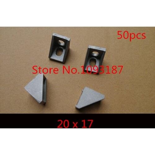 50pcs/lots 2020 corner fitting angle aluminum 20 x 20 L connector bracket fastener match use 2020 industrial aluminum profile