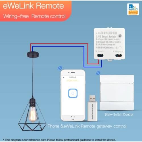 BASIC-2.4G DIY Smart Switch Smart Home Automation Module Via Ewelink APP/WeChat Applet Remote Control Work With Alexa GoogleHome