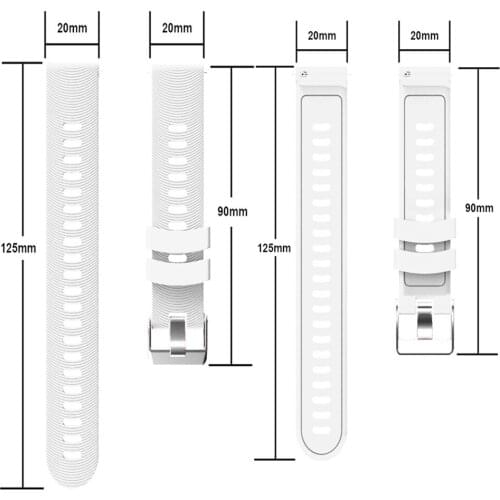  Wavy Lines Pattern with Silicone Watchband Watch Strap for Garmin Vivoactive3 Vivomove Forerunner 245 645 Watch Accessories
