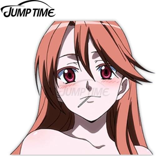 Jump Time Akame Ga Kill! Chelsea 1 Ecchi 8.8 Cute Anime Girl Peeker Vinyl Decal Window Waifu Car Stickers