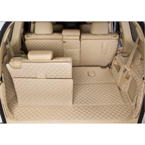 Full set car trunk mats for Toyota Land Cruiser Prado 150 7 seats 2021 durable boot carpets cargo liner mats for Prado 2020-2010