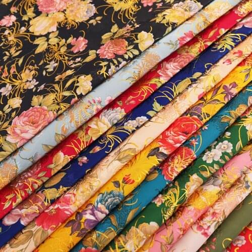 Jacquard brocade fabrics sewing materials for kimono and women dress high-end fashion Japanese kimono fabric by the meter