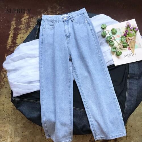 SLPBELY Women Wide Leg Jeans Spring Summer 2021 Fashion Loose Women Streetwear Pants Casual Straight Denim Vintage Jeans S-5XL