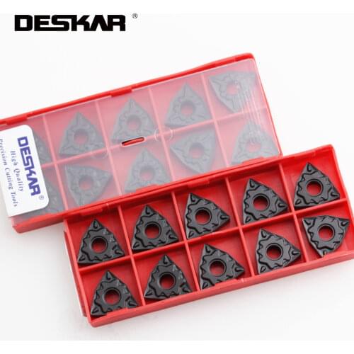 10PCS DESKAR WNMG080404 WNMG080408 WNMG080412 PR CM CQ HQ LF9118 CNC Turning Tools Carbide Inserts Lathe Cutter