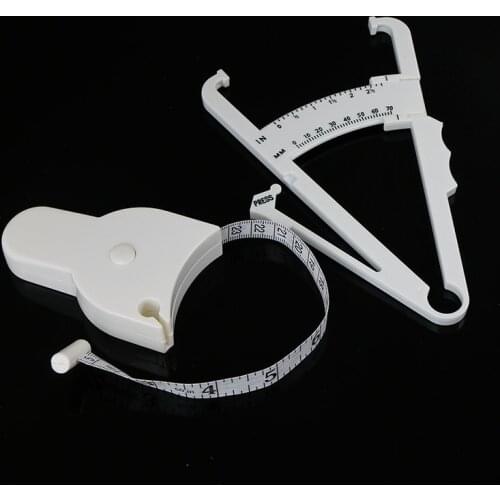 2Pcs/Set PVC Body Fat Caliper Measure Tape Tester Fitness For Lose Weight Portable Fitness Equipmnet For Body Building New
