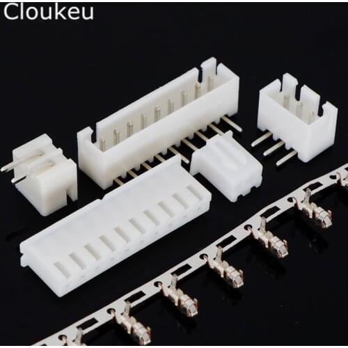 20Sets XH2.54 Bending pin Connecting Terminial Plug+Housing+Metal reed XH 2.54mm Connector 2P 3P 4P 5P 6P 7P 8P 9P 10P 11P 12P