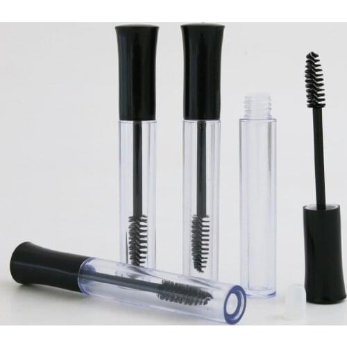 360pcs Wholesale 5ml Clear Mascara Tube Eyelash Cream Vial Liquid Bottle Cosmetic Container with Leak Proof Black Cap