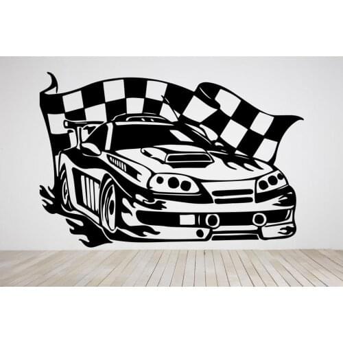Car wall sticker decoration street racing drift vinyl decal furniture bedroom garage wall sticker mural fashion art decoration 4