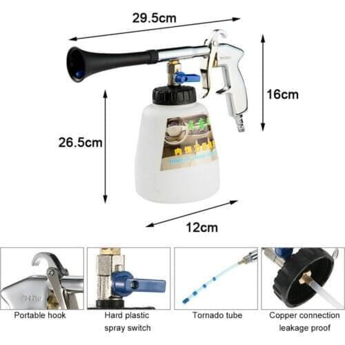 Free Shipping High Pressure Car Wash for Tornador Portable Interior Deep Cleaning Gun Washer Cockpit Care With Brush Air Operate