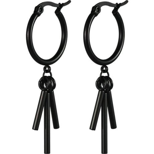 Boniskiss 2021 New Popular Hip Hop Stainless steel Pendant Earrings For Men Women Gifts aretes de mujer Jewelry Dropshipping