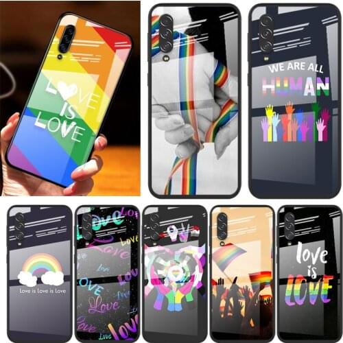 Gay Lesbian Rainbow For Samsung Note 20 10 9 8 Ultra Lite Plus 5G A70 A50 A40 A30 A20 A10 Tempered Glass Phone Case