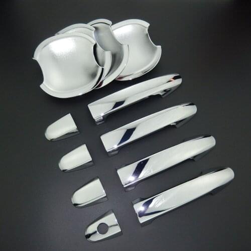 For Hyundai Santa Fe Santafe 2007-2012 ABS Car Styling Chrome Side Door Handle Cover & Door Bowl Cover 2008 2009 2010 2011