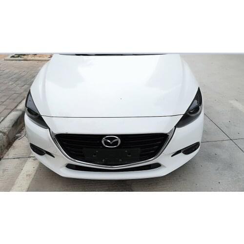 For Mazda 3 Axela 2017-19 Carbon Fiber Lamp Eyebrow Accessories 2Pcs
