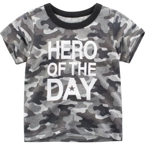 Camouflage T Shirt for Boys 2019 Summer Fashion New Childrens Short Sleeve Letter T Shirt Toddler Girls Casual Top Tees Outwear