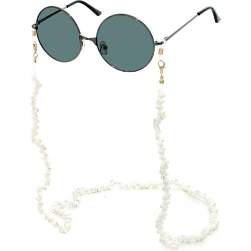Fashion Eyeglasses Necklace Sunglasses Cord Lanyard Glasses Face Mask Chain Strap Lady Shell Fine Lines Anti-skid Anti-loss 1PC