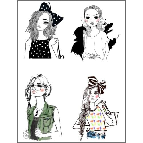 Fashion Girl Silicone DIY Clear Stamps Scrapbooking for Photo Album Paper Card Art Crafts Decor For Scrapbooking New Stamps 2019