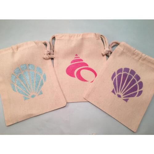 Seashell Under The Sea wedding birthday party Hangover Kit muslim bags baby shower Christening baptism favors gift bag
