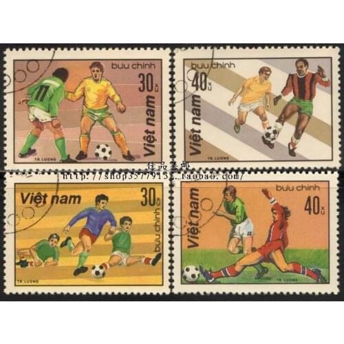 4 pcs set 1992 Vietnam Sports Post Stamps Postage Collection