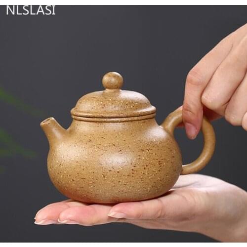 Authentic Yixing Tea Pot Handmade Purple Clay Teapot Raw Ore Section Mud Kettle Teaware Chinese Tea Ceremony Gifts 180ml