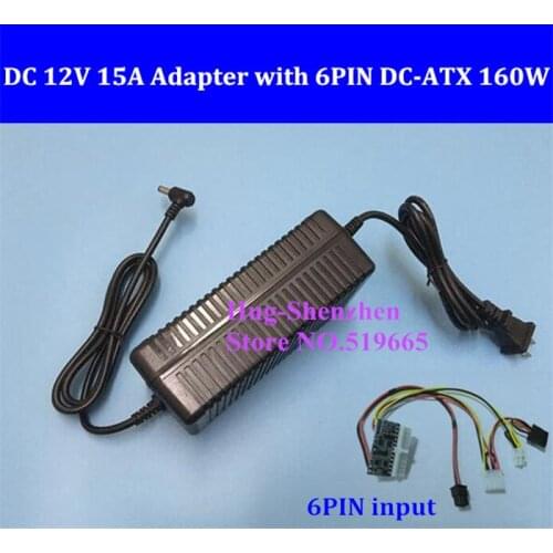 Pcie 6pin 12V 160W 24Pin ATX Switch pcio PSU Car Auto Mini ITX and AC Converter Adapter DC 12V 15A 180W LED Power Supply Charger