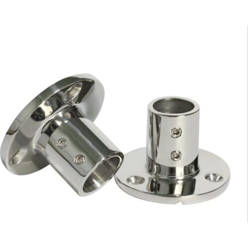 90 Degree Marine Boat Hand Rail Round Base For Pipe 1" 25mm 316 Stainless Steel