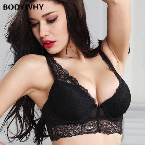 Sexy Lace Underwear Deep V Lace Silk See Through Gathered on A Thin Thick Bra Women Lingerie Briefs Novelty Style High Quality