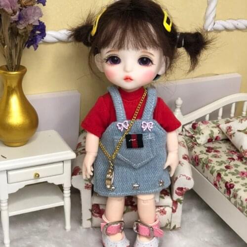 16CM BJD Mini Doll Diy Fashion Clothes Dresses Makeup Doll Clothes Suit Accessories Doll Toy For Girl Birthday Gift